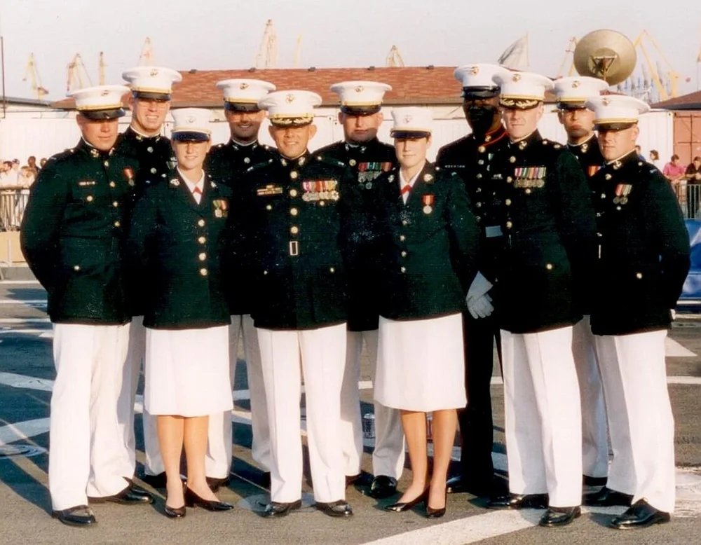 Service members together